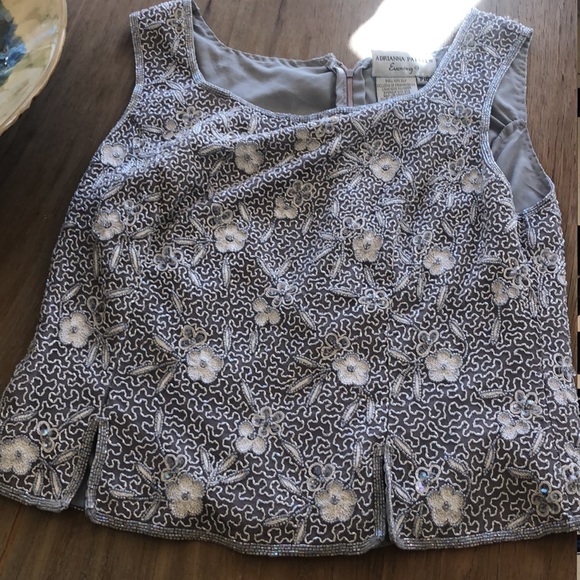 Andriana Papell beautiful sequined evening top 6 - Picture 5 of 9